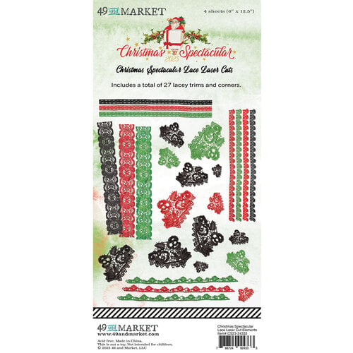 49 and Market - Christmas Spectacular Collection - Laser Cut Elements - Lace