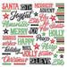 49 and Market - Christmas Spectacular Collection - Chipboard Set - Words