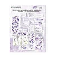 49 and Market - Color Swatch Lavender Collection - 6 x 8 Rub-on Transfers