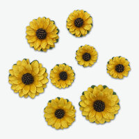 49 and Market - Flower Embellishments - Sunflower - Amber