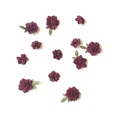 49 and Market - Florets Collection - Flower Embellishments - Plum