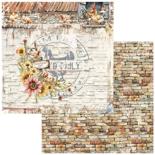 49 and Market - Whispering Way Collection - 12 x 12 Double Sided Paper - Farm Fresh