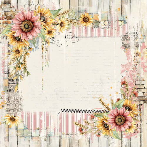 49 and Market - Whispering Way Collection - 12 x 12 Double Sided Paper - Country Roots