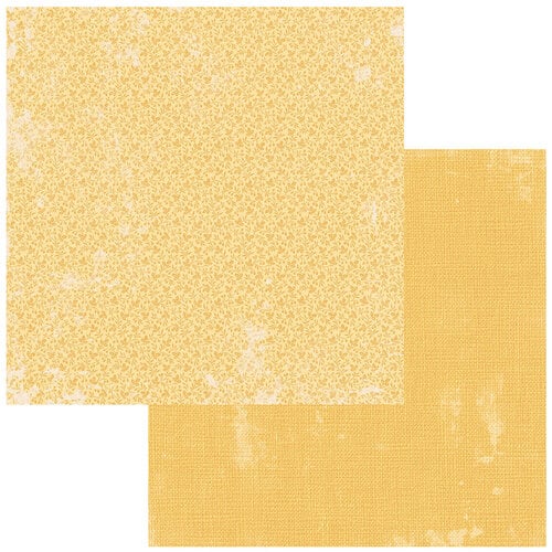 49 and Market - Whispering Way Collection - 12 x 12 Double Sided Paper - Mustard Yellow