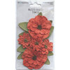 49 and Market - Flower Embellishments - Majestic Bouquet - Tomato