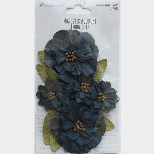 49 and Market - Flower Embellishments - Majestic Bouquet - Midnight