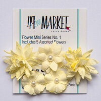 49 and Market - Flower Embellishments - Flower Mini Series 01 - Cream