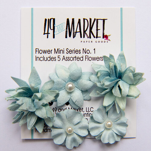 49 and Market - Flower Embellishments - Flower Mini Series 01 - Sky