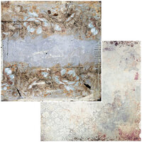 49 and Market - Remnants Mini Collection - 12 x 12 Double Sided Paper - Etching