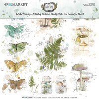 49 and Market - Vintage Artistry Nature Study Collection - 12 x 12 Rub-on Transfers