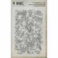 49 and Market - Clear Photopolymer Stamps - Flowery Tile