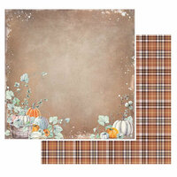 49 and Market - Rusty Autumn Collection - 12 x 12 Double Sided Paper - Pumpkin Patch