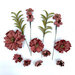 49 and Market - Flower Embellishments - Rustic Bouquet - Cranberry