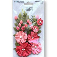 49 and Market - Flower Embellishments - Royal Spray - Passion Pink