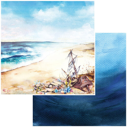 49 and Market - Shipwreck Collection - 12 x 12 Double Sided Paper - Beached