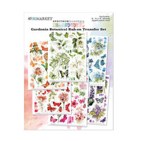 49 and Market - Spectrum Gardenia Collection - 6 x 8 Rub-on Transfers - Botanical