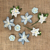 49 and Market - Handmade Flowers - Stargazers - Sky Blue