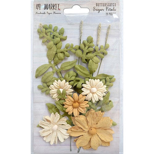 49 and Market - Flower Embellishments - Sugar Petals - Butterscotch