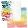 49 and Market - Spectrum Sherbet Collection - 12 x 12 Double Sided Paper - Classics - Butterfly Flight
