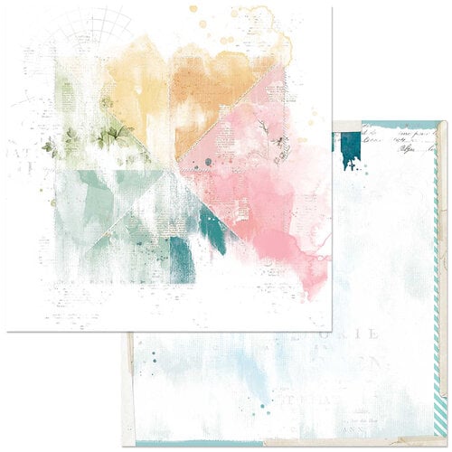 49 and Market - Spectrum Sherbet Collection - 12 x 12 Double Sided Paper - Painted Foundations - Patchwork