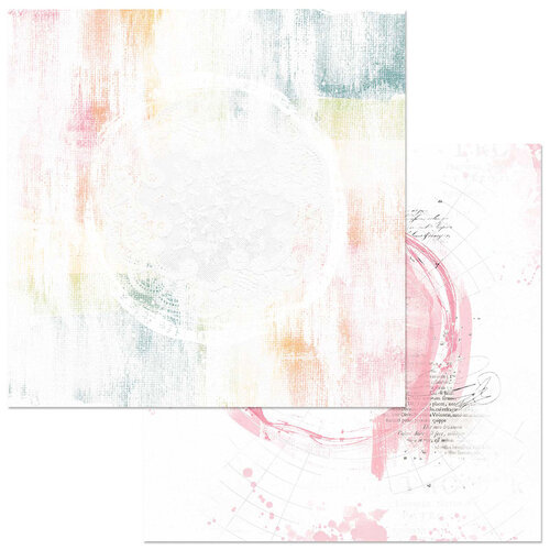 49 and Market - Spectrum Sherbet Collection - 12 x 12 Double Sided Paper - Painted Foundations - Washed