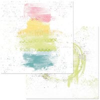 49 and Market - Spectrum Sherbet Collection - 12 x 12 Double Sided Paper - Painted Foundations - Rainbow