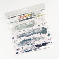 49 and Market - Spectrum Sherbet Collection - 12 x 12 Rub-On Transfers - Tidal Wave