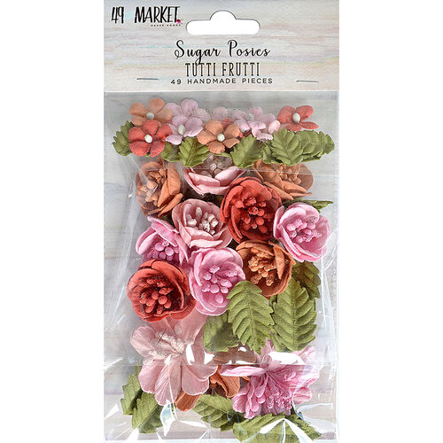 49 and Market - Flower Embellishments - Sugar Posies - Tutti Frutti