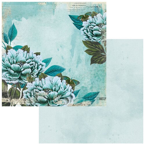 49 and Market - Color Swatch Teal Collection - 12 x 12 Double Sided Paper- 01