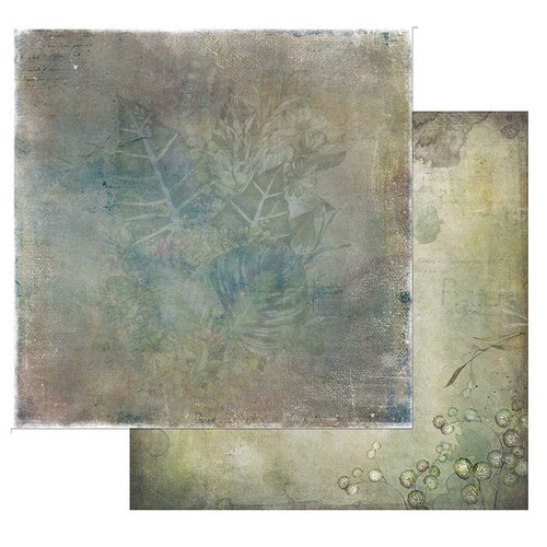 49 and Market - Tattered Garden Collection - 12 x 12 Double Sided Paper - Tattered Leaves