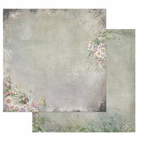 49 and Market - Tattered Garden Collection - 12 x 12 Double Sided Paper - Tattered Flourish
