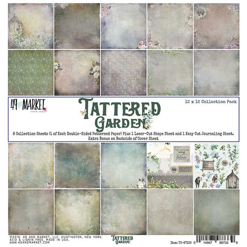 49 and Market - Tattered Garden Collection - 12 x 12 Collection Pack