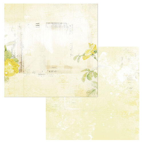 49 and Market - Vintage Artistry Butter Collection - 12 x 12 Double Sided Paper - Serenity