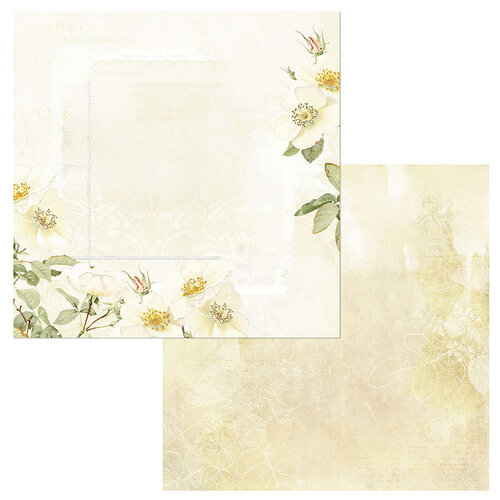 49 and Market - Vintage Artistry Butter Collection - 12 x 12 Double Sided Paper - Sachet