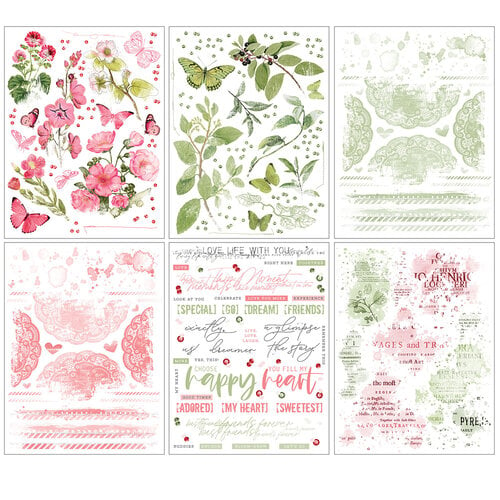 49 and Market - Vintage Artistry Blush Collection - Rub-On Transfers