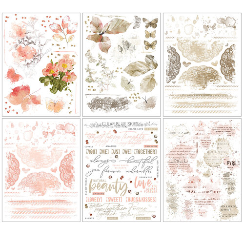 49 and Market - Vintage Artistry Coral Collection - Rub-On Transfers