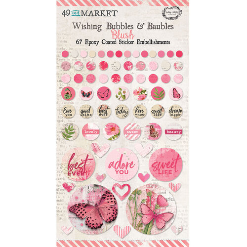 49 and Market - Vintage Artistry Blush Collection - Wishing Bubbles and Baubles