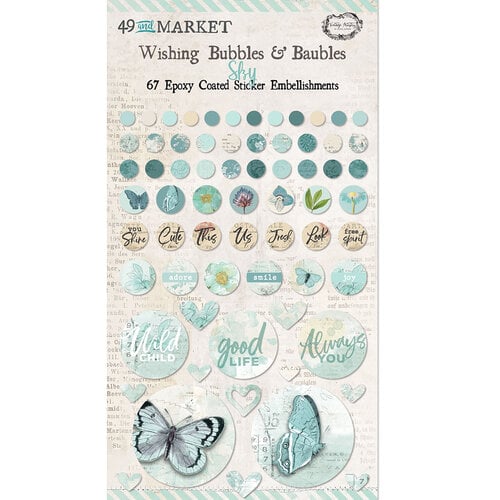 49 and Market - Vintage Artistry Sky Collection - Wishing Bubbles and Baubles
