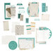 49 and Market - Vintage Artistry In Teal Collection - Ephemera Collage Stack