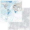 49 and Market - Vintage Artistry Everywhere Collection - 12 x 12 Double Sided Paper - Mapping the World