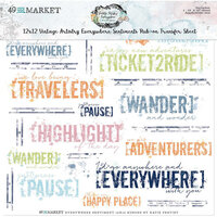 49 and Market - Vintage Artistry Everywhere Collection - 12 x 12 Rub-On Transfers - Sentiments