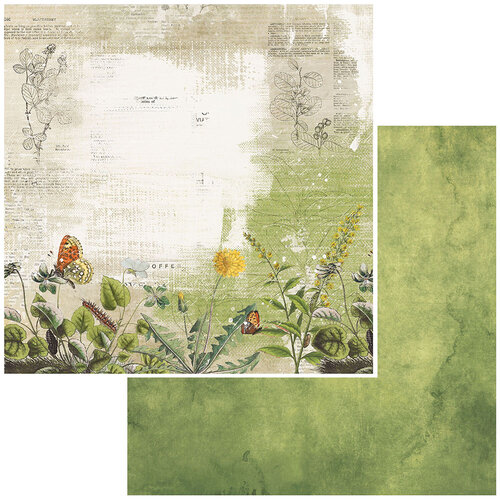 49 and Market - Vintage Artistry In The Leaves Collection - 12 x 12 Double Sided Paper - Meadow