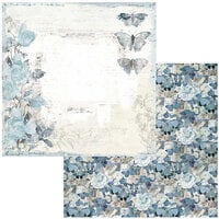49 and Market - Vintage Artistry Serenity Collection - 12 x 12 Double Sided Paper - Fluttering Trio