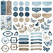 49 and Market - Vintage Artistry Serenity Collection - Chipboard Set