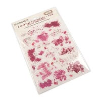 49 and Market - Vintage Bits Collection - 6 x 8 Rub-On Transfer - Essential Textblends - Plum