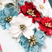49 and Market - Vintage Artistry Peace and Joy Collection - Flower Embellishments - Festive Mix