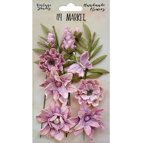 49 and Market - Handmade Flowers - Vintage Shades - Orchid Cluster
