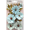 49 and Market - Flower Embellishments - Botanical Blends - Vintage Shades - Blue