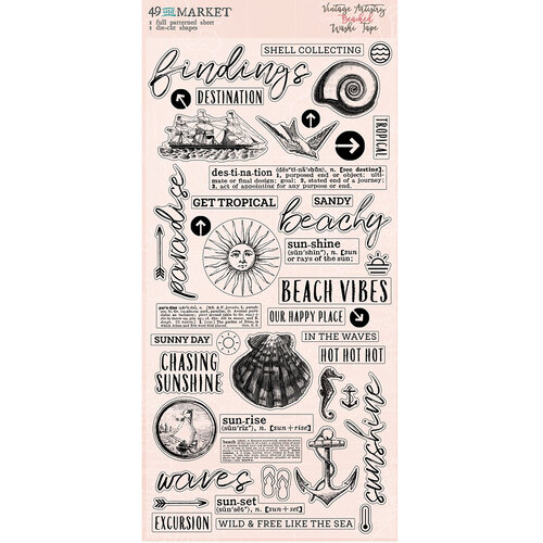 49 and Market - Vintage Artistry Beached Collection - Washi Tape Sheet