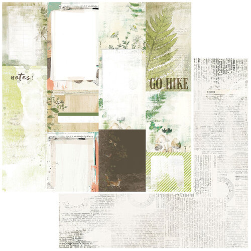 49 and Market - Vintage Artistry Hike More Collection - 12 x 12 Double Sided Paper - Journal Cards